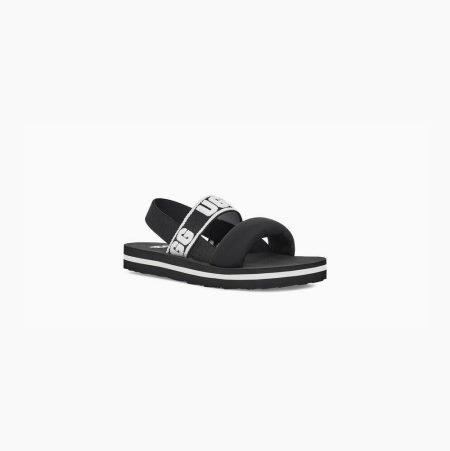 UGG Zuma Sling Black Sandals for Kids (HBXN81253)